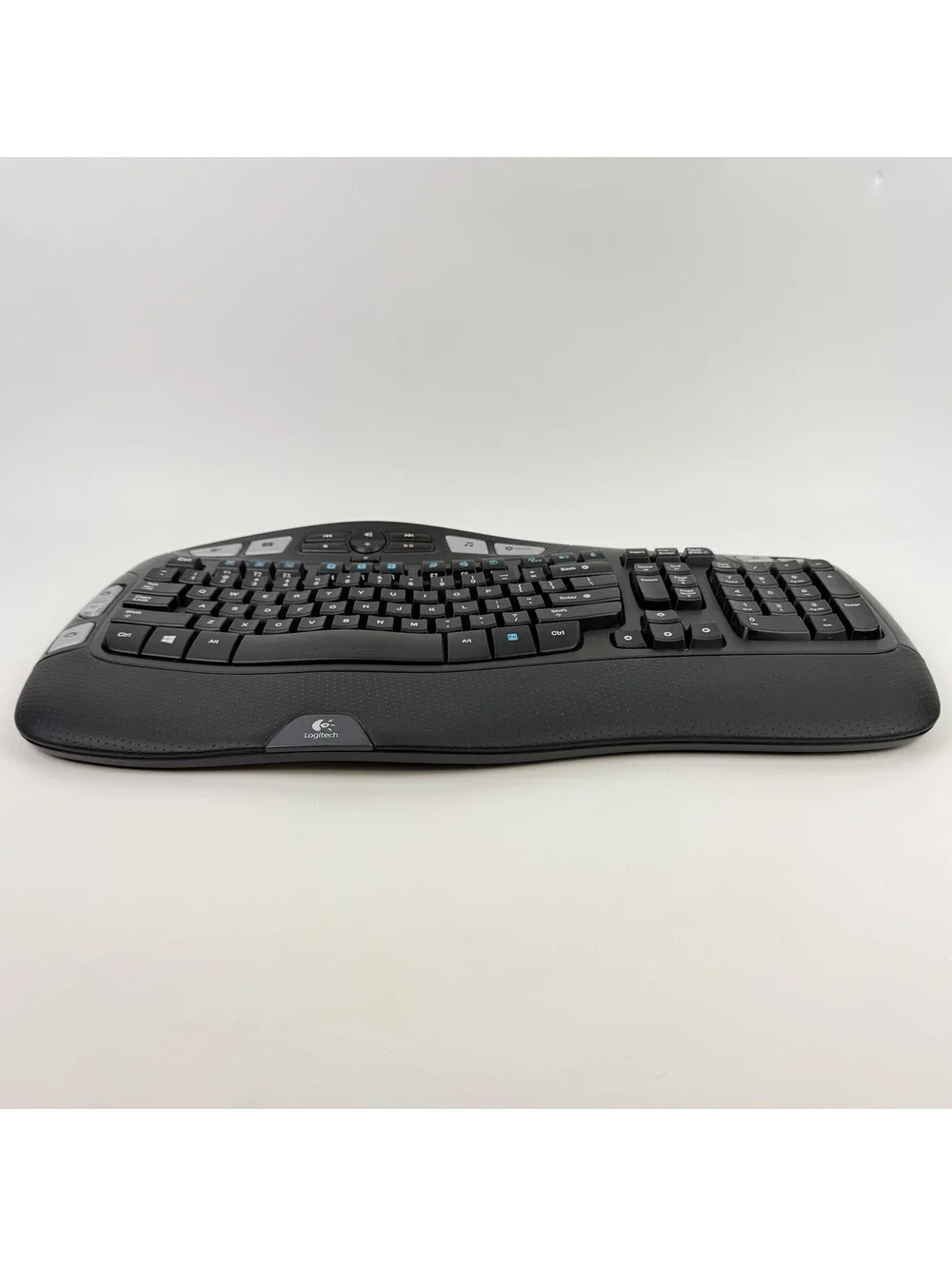 Logitech K350 Black Wave Wireless Keyboard With Dongle Ergonomic - Works